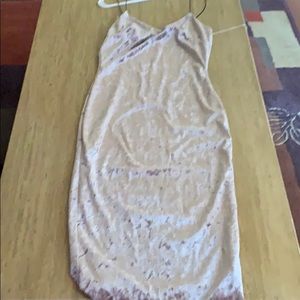 Velvet spandex strap dress